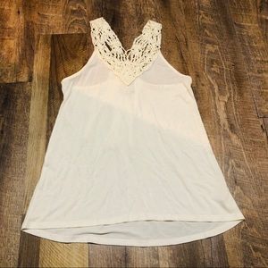 American Eagle Tank Cream XS Fringe